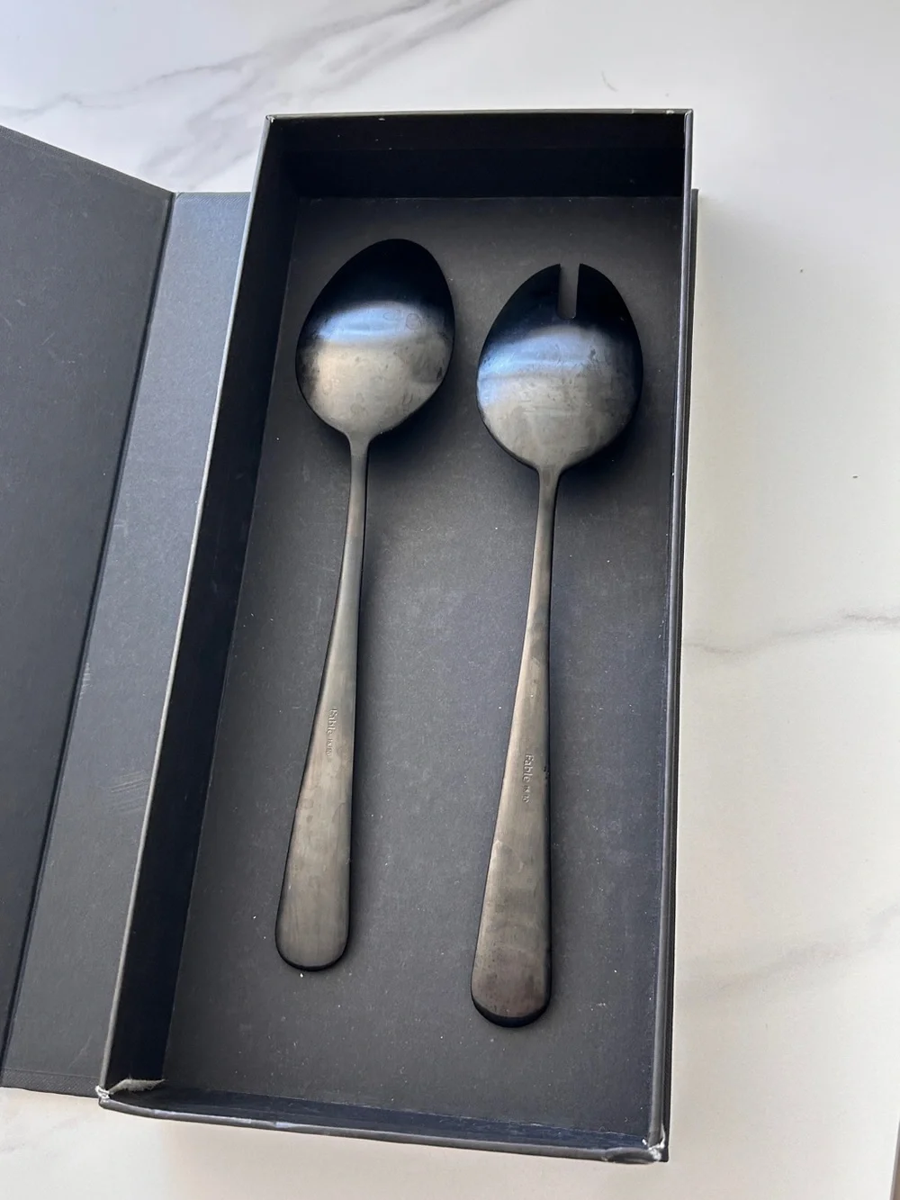 Matte Black Fable Serving Spoons